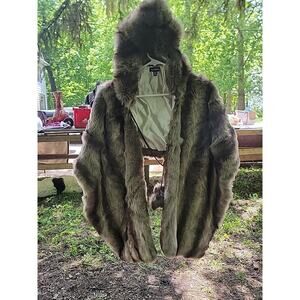 Bebe Middrift Faux Fur Cardigan One Size